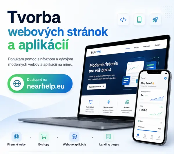Ponúkam tvorbu moderných webových stránok a jednoduchých webových aplikácií na mieru podľa vašich potrieb.